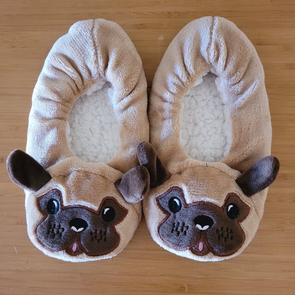 Brown Dog Puppy House Shoes Slippers Super Cute - Picture 3 of 3